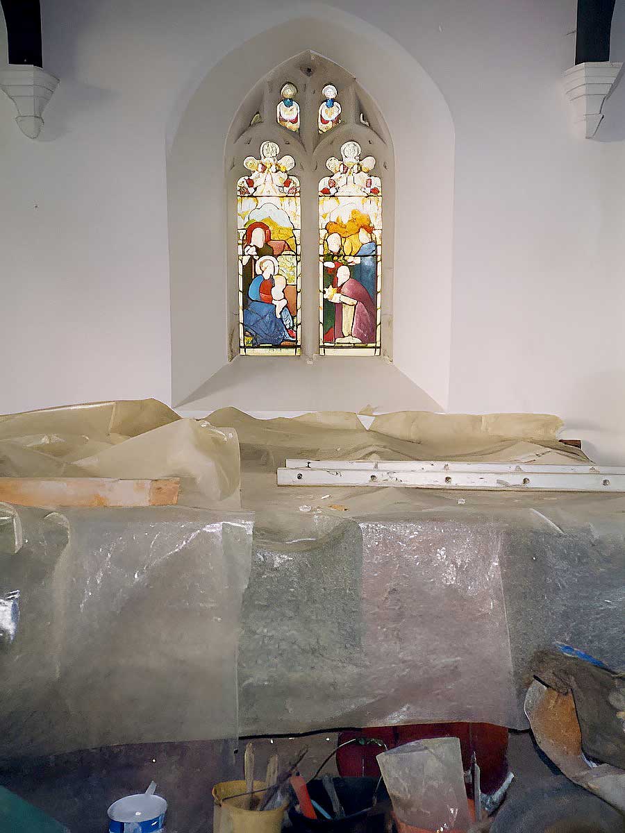 Repainting underway - St. James West Littleton