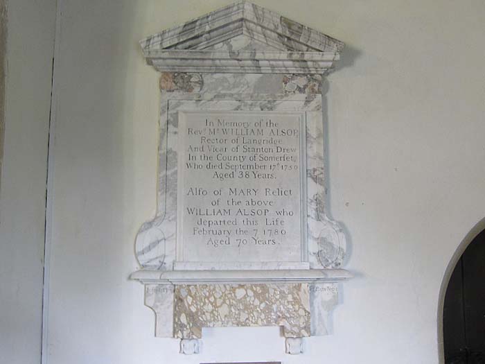 Alsop memorial - St. James West Littleton