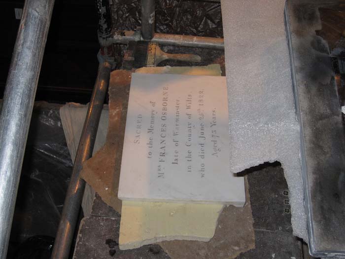Frances Osborne memorial - St. James West Littleton